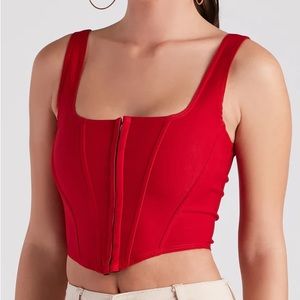 NWT Red Windsor Bustier Top